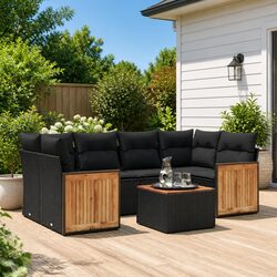 Practical 7 Piece Garden Sofa Set for Outdoor Relaxation