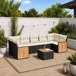 Practical 8 Piece Patio Sofa Set for Outdoor Use