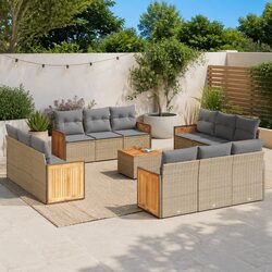 Practical Outdoor Seating: 13 Piece Garden Sofa Set