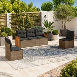 Practical 5-Piece Modular Sofa Set for Outdoor Living