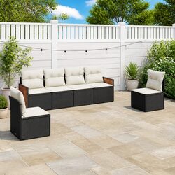 Practical 6 Piece Garden Sofa Set for Relaxing Outdoors