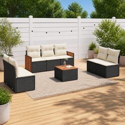 Practical 8 Piece Garden Sofa for Outdoor Relaxation
