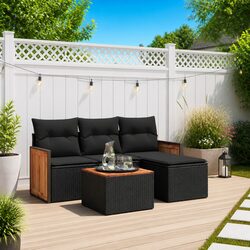 Functional 5 Piece Outdoor Sofa Set with Storage Options