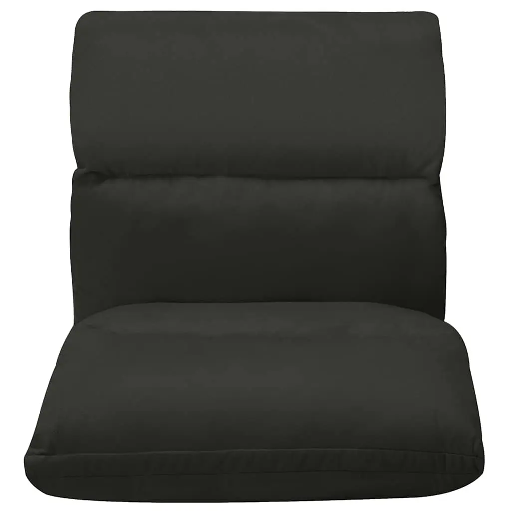 Folding Lounge Chair Microfibre Adjustable Recliner Black Indoor Outdoor
