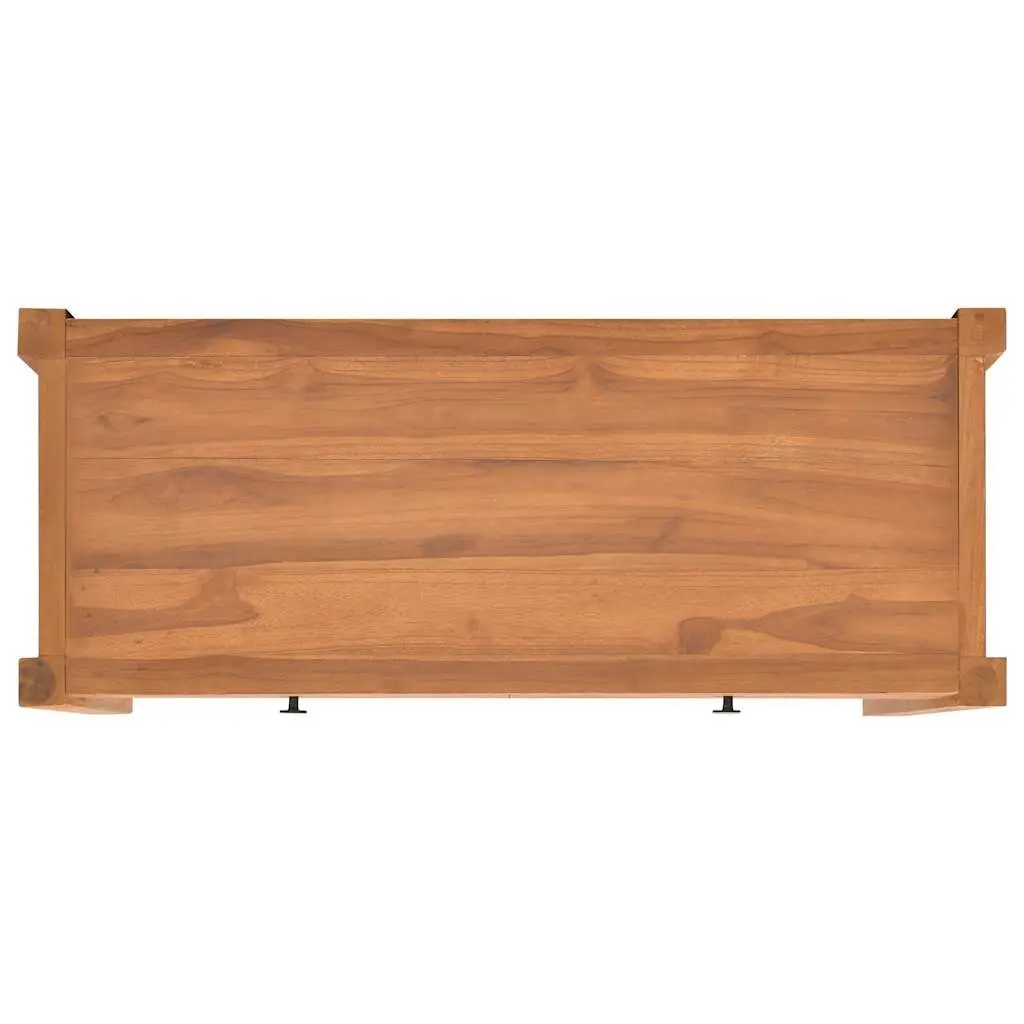 TV Cabinet 100x40x45 cm Teak Wood Storage Unit with Drawers Living Room