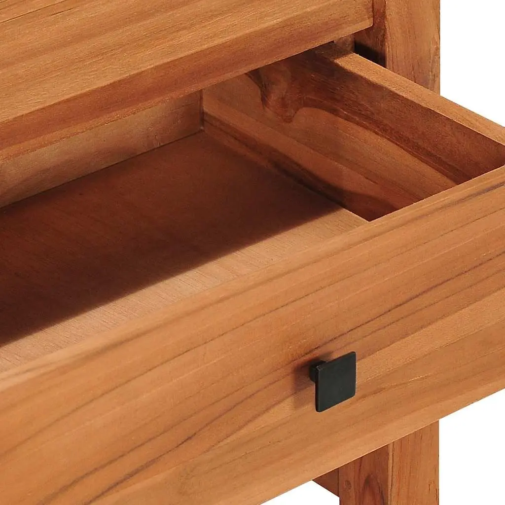 TV Cabinet 100x40x45 cm Teak Wood Storage Unit with Drawers Living Room