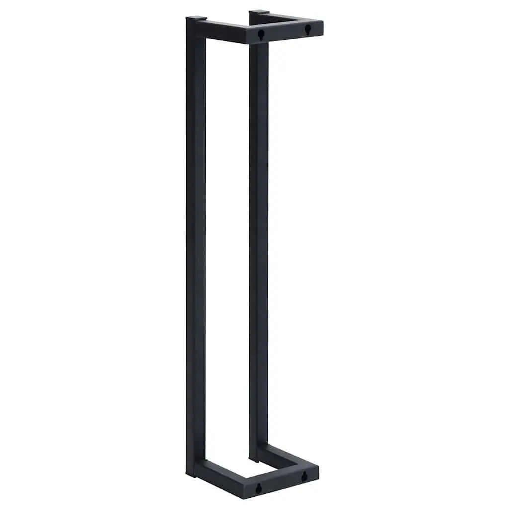 Towel Rack Iron Wall Mount Black Bathroom Organizer