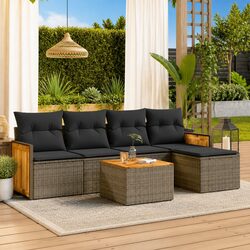 Practical 6-Piece Garden Sofa Set for Various Outdoor Spaces