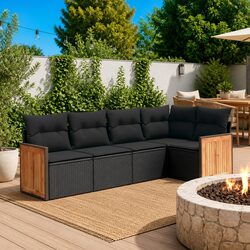 Practical 5-Piece Patio Sofa Set with Cushions
