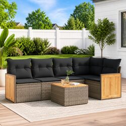 Practical 6-Piece Garden Sofa Set for Versatile Spaces