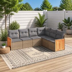 Practical 6 Piece Garden Sofa Set for Any Outdoor Space