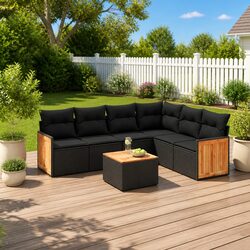 Practical 7 Piece Outdoor Garden Sofa Set for Entertaining