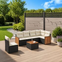 Practical 7 Piece Garden Sofa Set for Outdoor Spaces