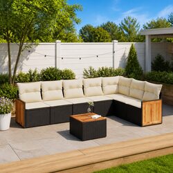 Functional 8-Piece Garden Sofa Set for Your Outdoor Needs