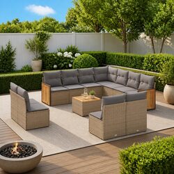 Practical 12-Piece Garden Sofa Set for Outdoor Comfort