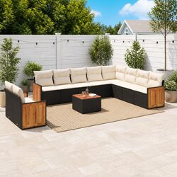Practical Outdoor Lounge with 11-Piece Garden Sofa Set