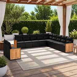 Practical 11-Piece Modular Sofa Set for Outdoor Use