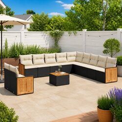Practical 12-Piece Outdoor Sofa Set with Flexible Layout