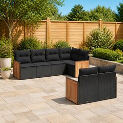 Practical 7 Piece Garden Sofa Set for Your Backyard