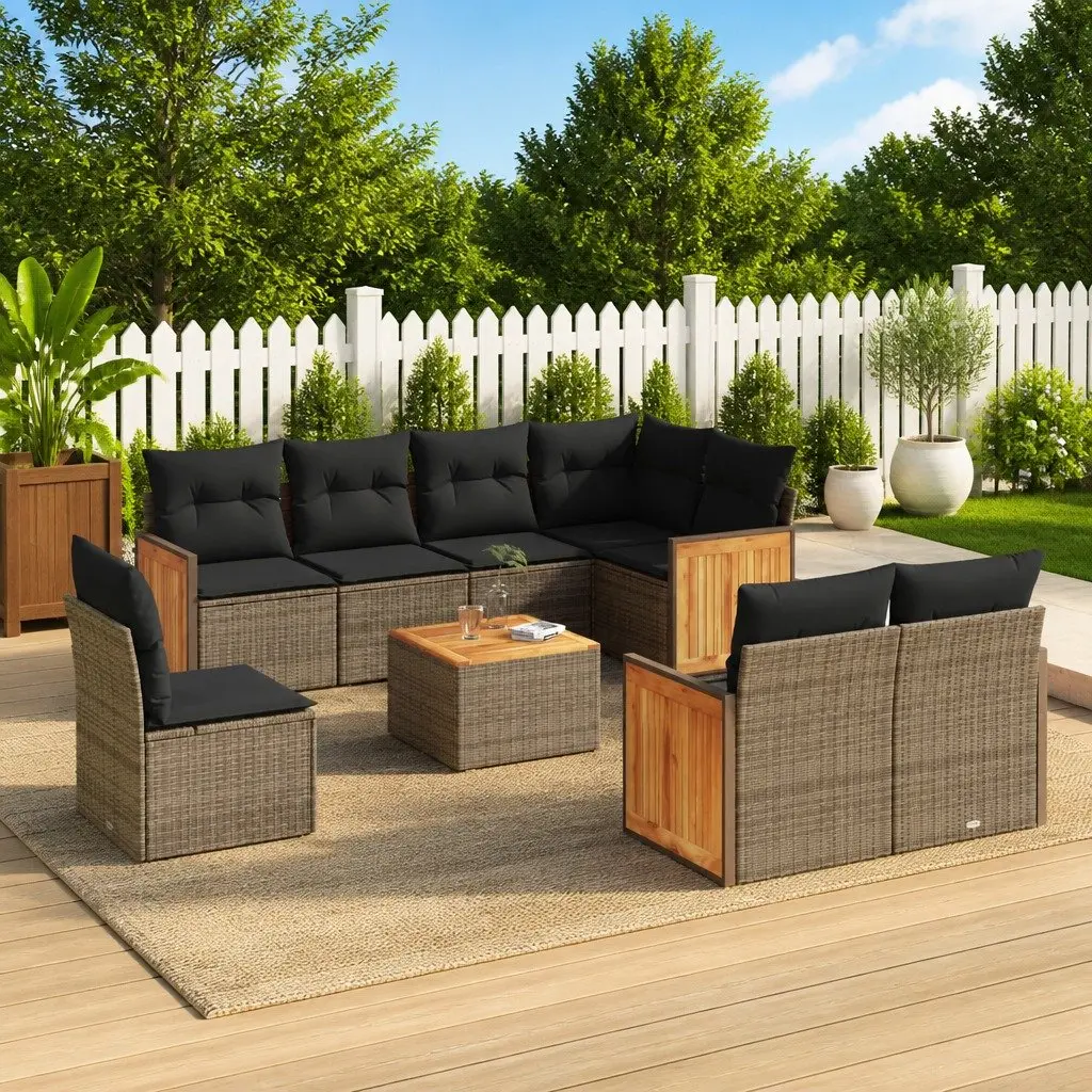 9-Piece Sofa Set for Outdoor Use