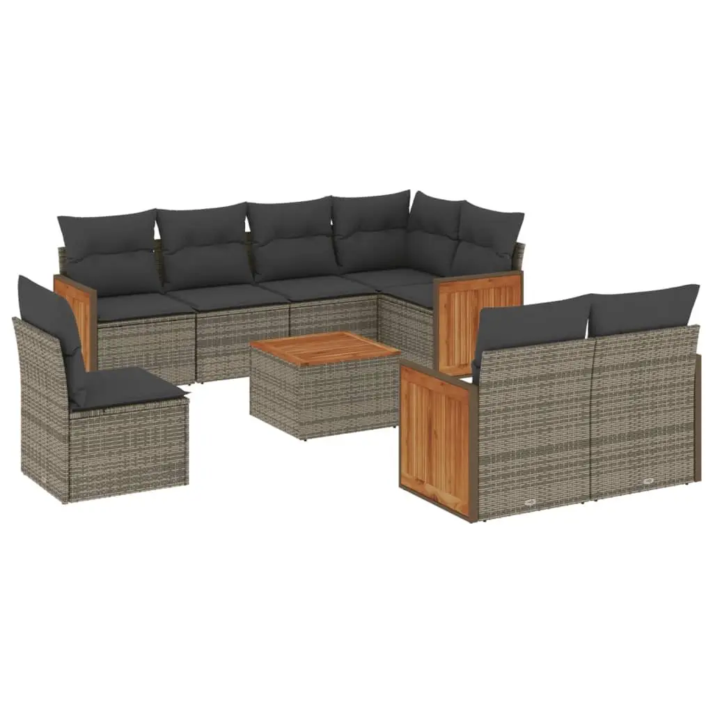 9-Piece Sofa Set for Outdoor Use