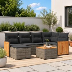 Practical 7 Piece Garden Sofa Set for Relaxation