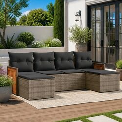 Practical 6-Piece Garden Sofa Set for Various Outdoor Settings