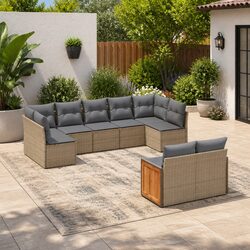 Practical 9 Piece Outdoor Sofa Set for Any Space