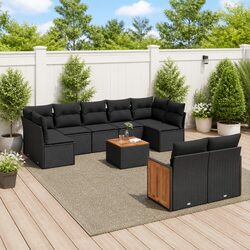 Practical 10-Piece Garden Sofa Set for Outdoor Use