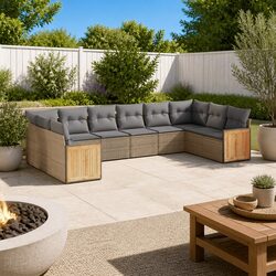Practical 10-Piece Garden Sofa Set for Any Space