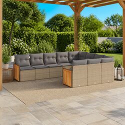 Practical 10-Piece Garden Sofa Set for Patio Gatherings