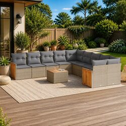 Practical 11 Piece Garden Sofa Set for Your Outdoor Needs
