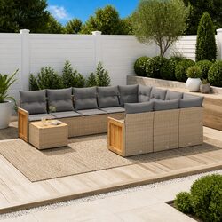 Practical 11-Piece Sofa Set for Outdoor Use