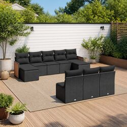 Practical 10-Piece Garden Sofa Set for Any Outdoor Area