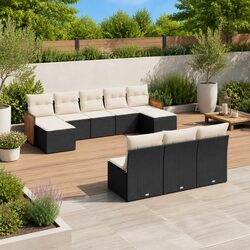 10 Piece Modular Garden Sofa Set for Versatile Use