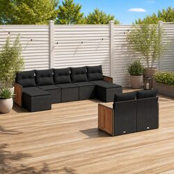 Versatile 9 Piece Garden Sofa Set for Outdoor Use