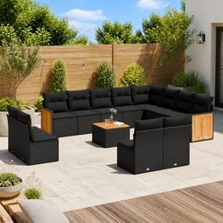Practical 13-Piece Modular Garden Sofa Set for Outdoor Use