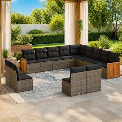 Practical 13 Piece Modular Outdoor Sofa Set with Storage