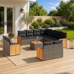 Versatile 12 Piece Garden Sofa Set for Backyards