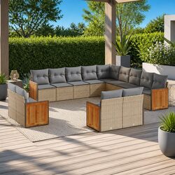Practical 13 Piece Garden Sofa Set for Any Outdoor Space