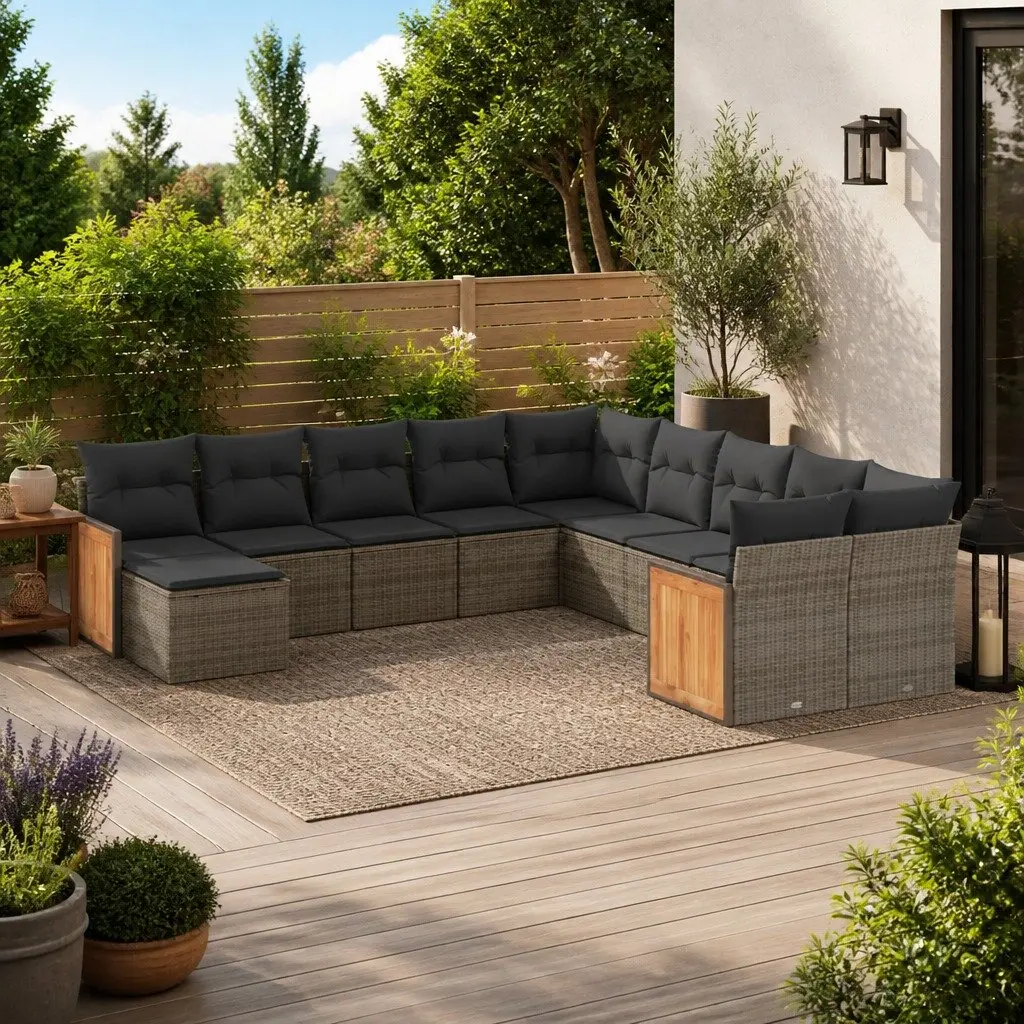 11-Piece Garden Sofa Set for Outdoor Use