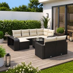 Practical 11 Piece Garden Sofa Set for Any Outdoor Setting