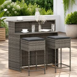 Practical 3-Piece Garden Bar Set for Outdoor Living Spaces