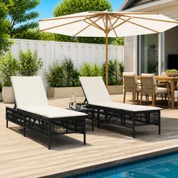 Black Outdoor Loungers for Relaxation