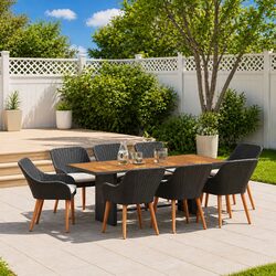 Ideal 9-Piece Dining Set for Your Outdoor Gatherings