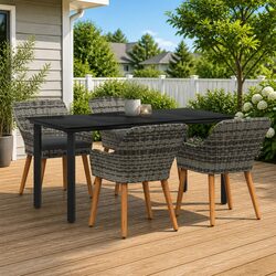 Functional 5-Piece Patio Dining Set for Outdoor Use