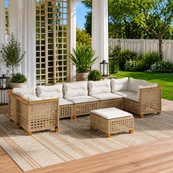 Perfect for Your Patio: 8 Piece Modular Sofa Set
