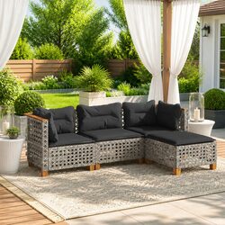 Versatile 4 Piece Patio Sofa Set for Outdoor Use