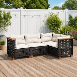 Functional Black Rattan Outdoor Sofa Set for Your Garden