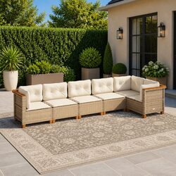 Versatile Outdoor Furniture: 6 Piece Garden Sofa Set